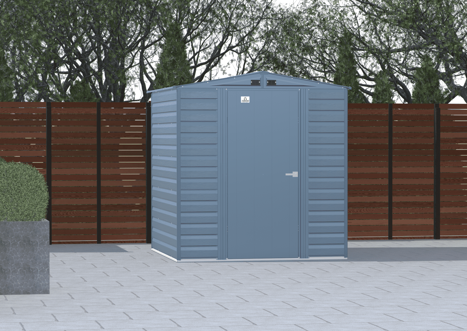 Arrow SCG67BG 6 x 7 ft. Arrow Select Steel Storage Shed&#44; Blue Grey