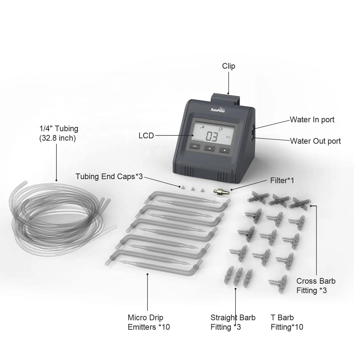 Customized IK10P Automatic Drip Irrigation System With Water Pump Timer Garden Supplies