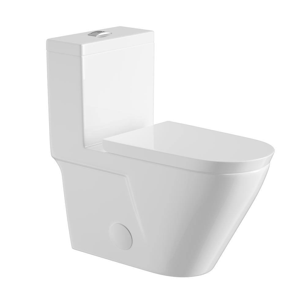 Eridanus Turner One-Piece 1.11.6 GPF Dual Flush Siphon Elongated Toilet in White ERI-1T365