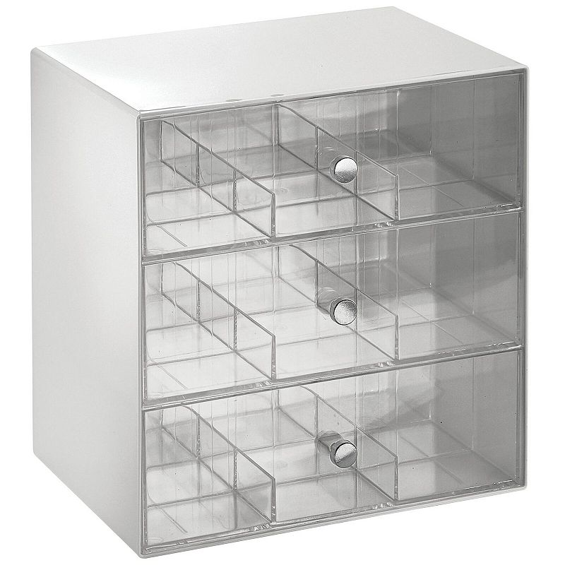 mDesign Plastic Kitchen Storage Tea Organizer， 3 Drawers - 27 Sections