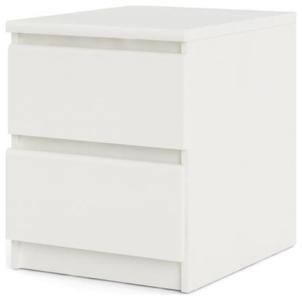 Scottsdale 2 Drawer Nightstand  White Wood Grain   Transitional   Headboards   by Shop Chimney  Houzz