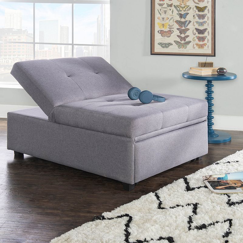 Linon Boone Convertible Arm Chair Bed