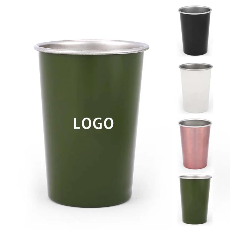 Factory outlet 350ml/40mlStainless steel water cup High temperature resistance Camping coffee cups Customizable logo