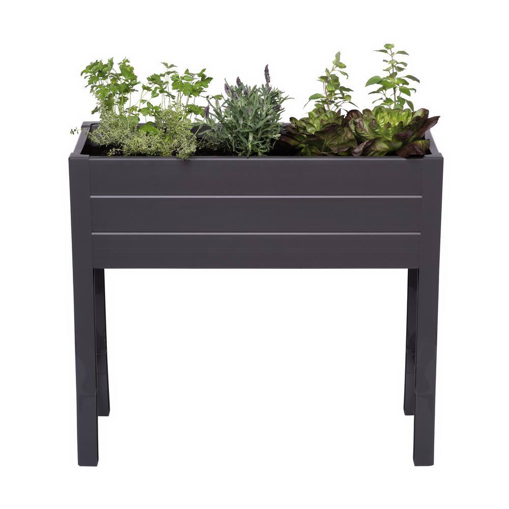 Nuvue Gray Vinyl Elevated Garden Box 26021