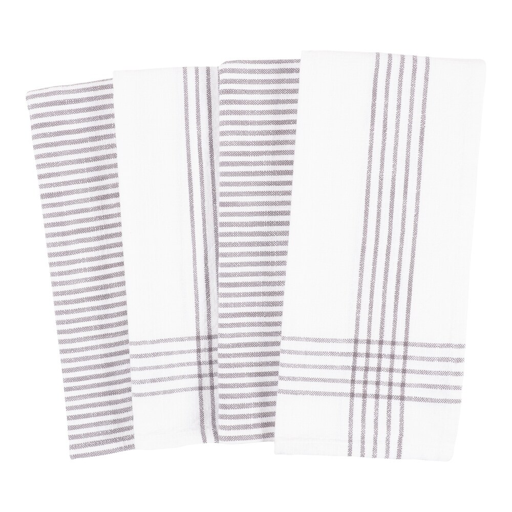 Monoco Relaxed Casual Kitchen Towels  Set of 4