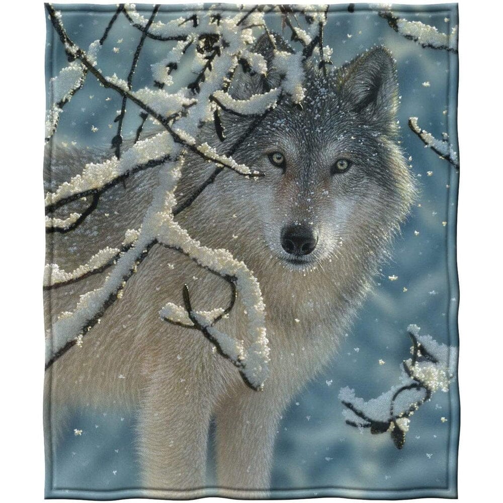 Broken Silence Wolf Super Soft Plush Fleece Throw Blanket