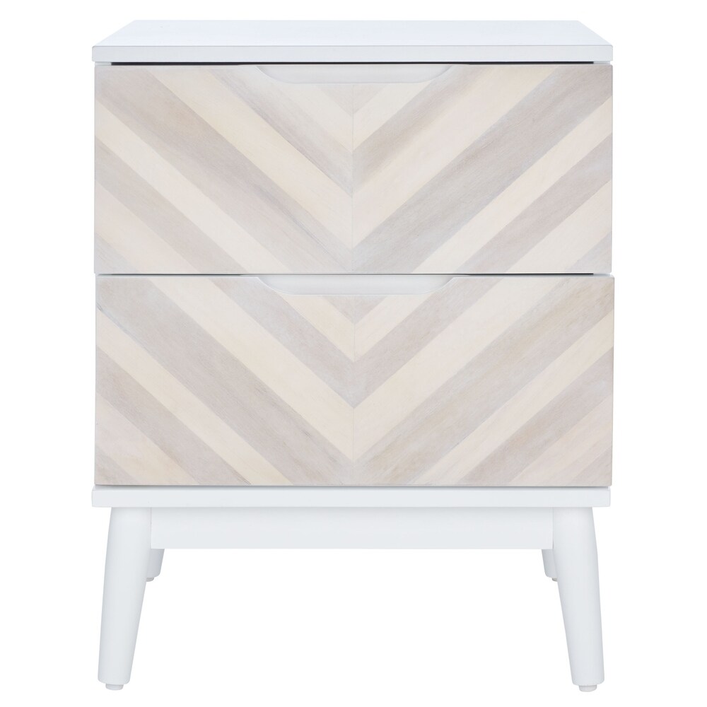 SAFAVIEH Tay 2 Drawer Patterned Nightstand