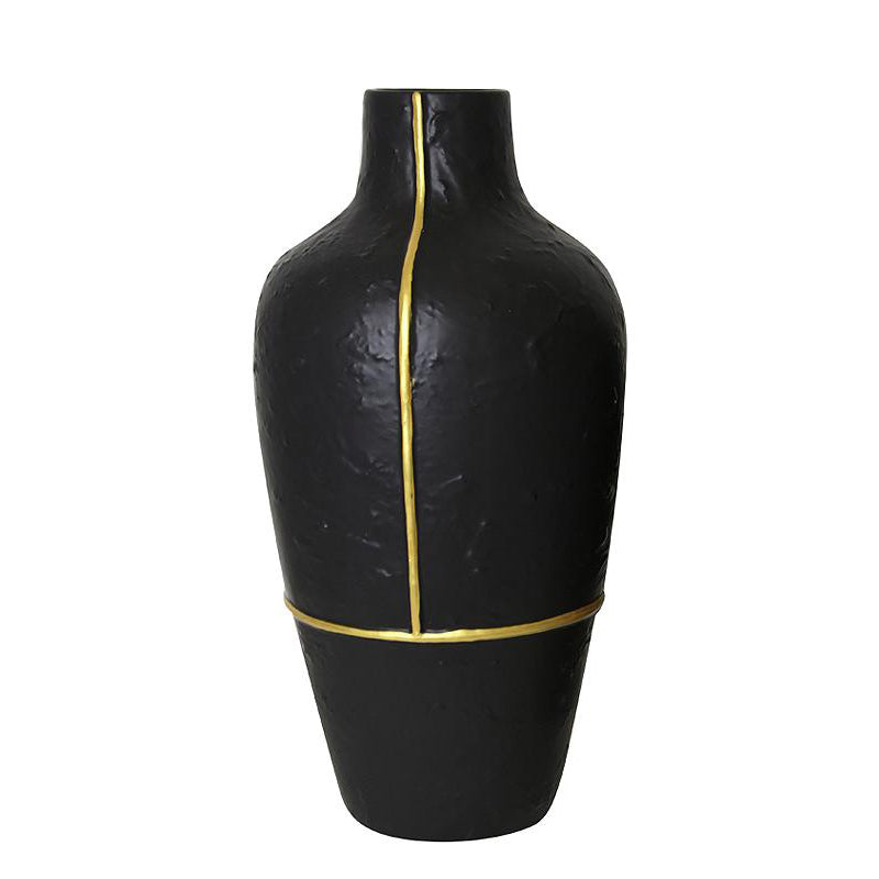 Black Vase With Gold Thread-A Fa-D1956A