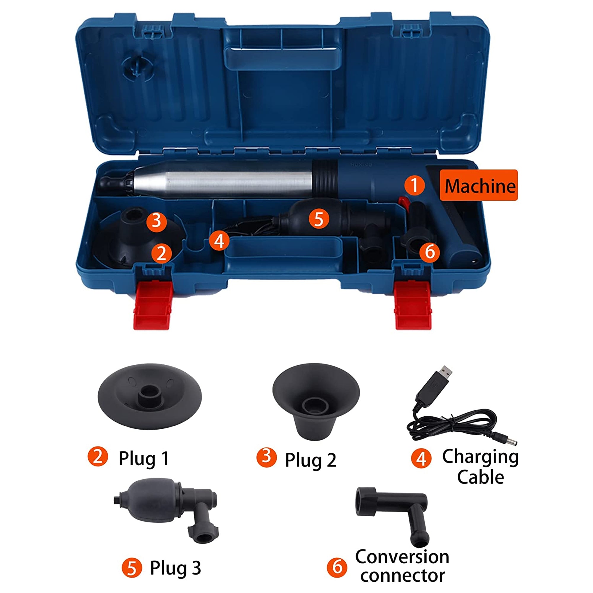 FEIYABDF Electric High Pressure Air Gun Plunger for Unclogging Pipes, Tool Only