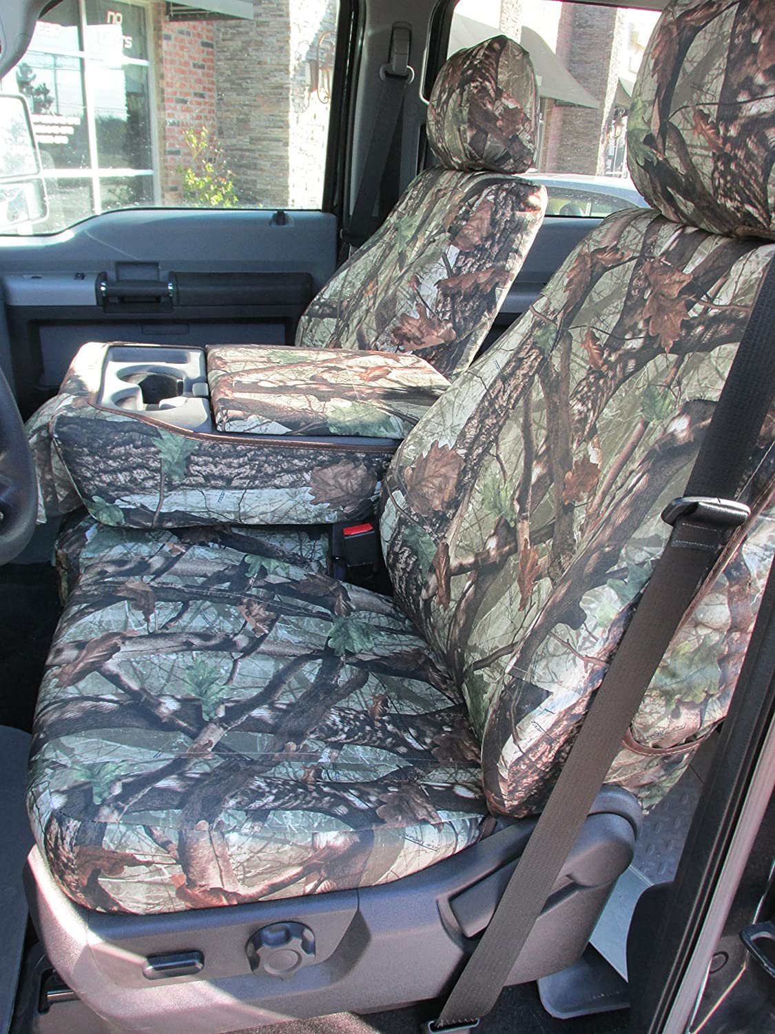 F486 2014 Ford F150 and 2015-2021 F250-F550 Front 40/20/40 Split Seat with Opening Center Console and Opening 20 Section Seat Bottom in DS1C Camouflage Endura