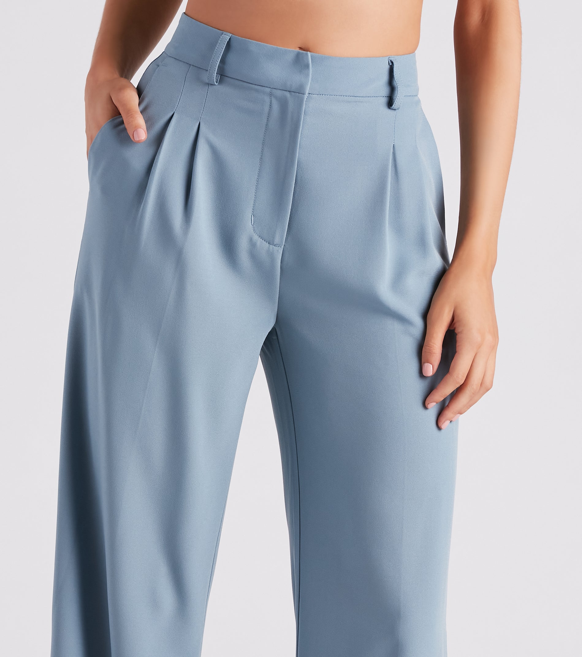 Chic Crepe Boyfriend Trouser Pants