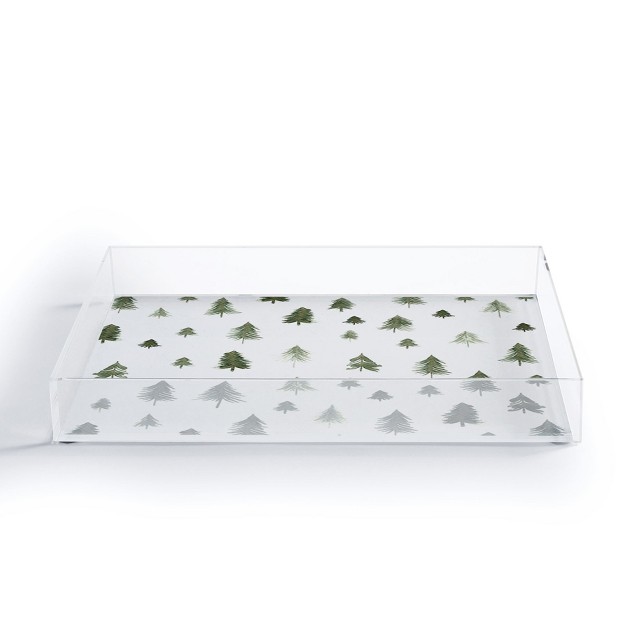 Gabriela Fuente Winter Forest Small Acrylic Tray Deny Designs