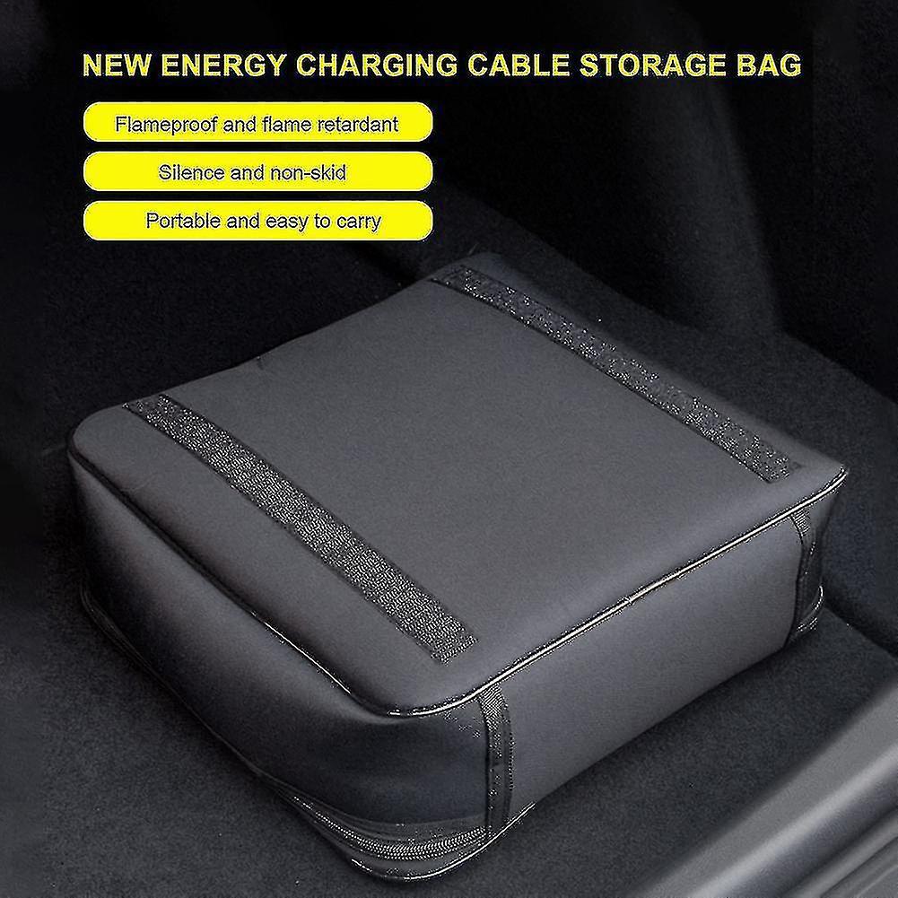 New Energy Vehicle Car Charging Cable Storage Bag Date Line Storage Container Waterproof