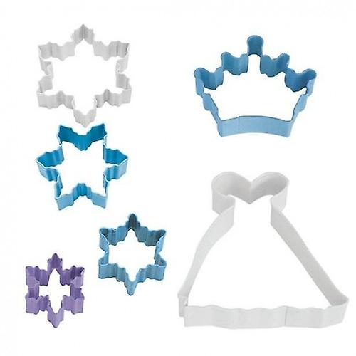 Creative Party Snow Queen Tinplated Steel Cookie Cutter Set (Pack of 6)