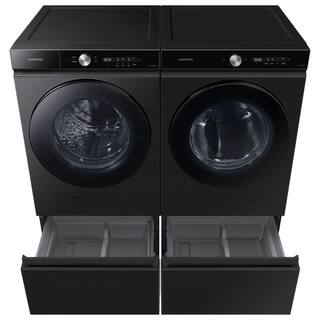  Bespoke 5.3 cu. ft. Ultra-Capacity Smart Front Load Washer in Brushed Black with Super Speed Wash and AI Smart Dial WF53BB8700AV