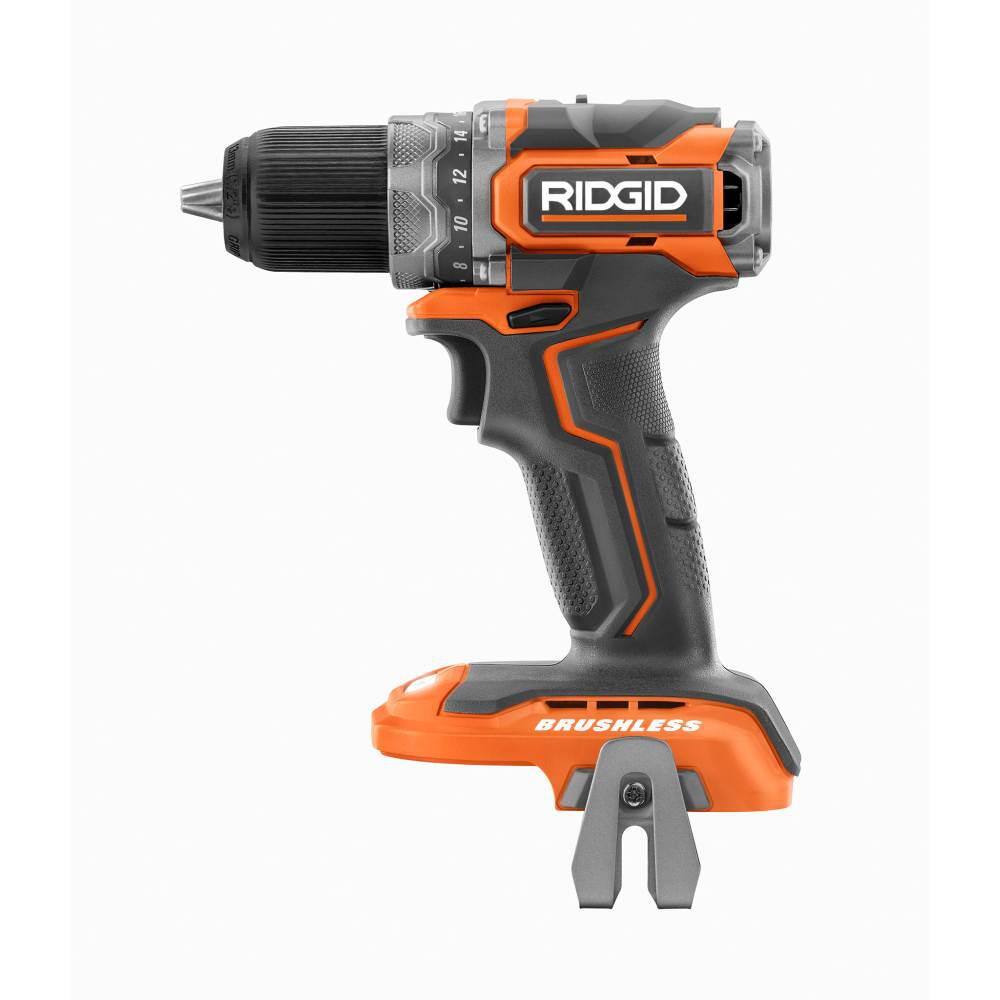 RIDGID 18V Lithium-Ion Brushless Cordless SubCompact 12 in. DrillDriver (Tool-Only) R8701B