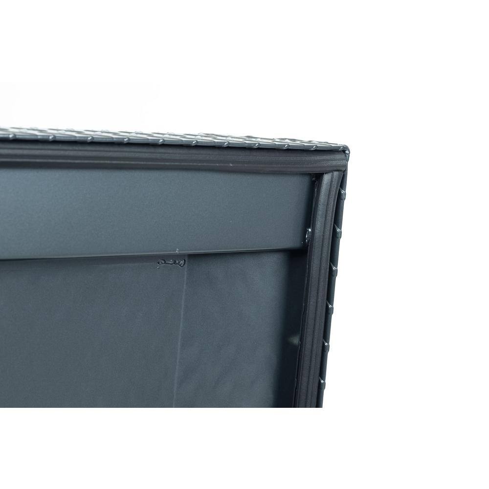 Weather Guard 72 in. Gray Aluminum Full Size Deep Crossbed Truck Tool Box 123-6-03