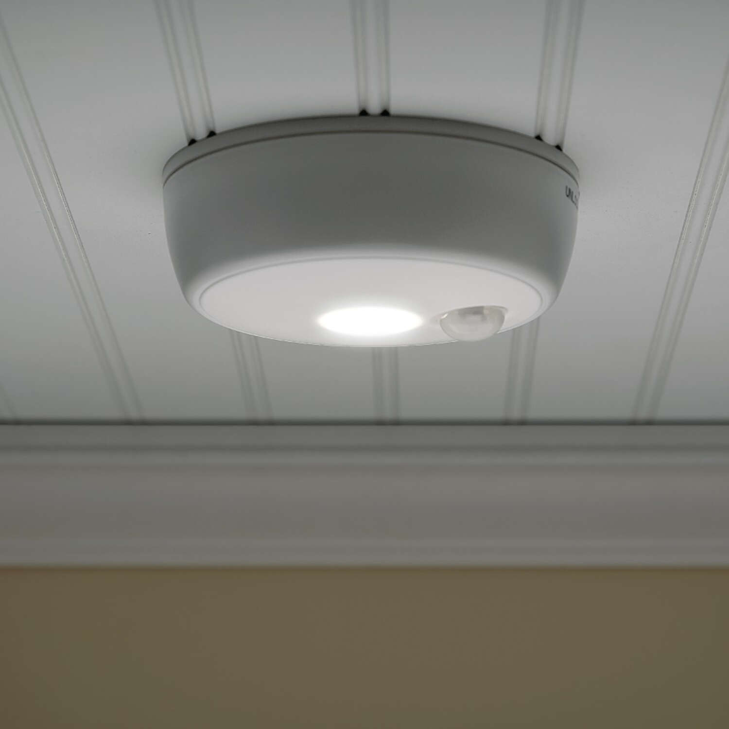 Mr. Beams Motion-Sensing Battery Powered LED White Ceiling Light