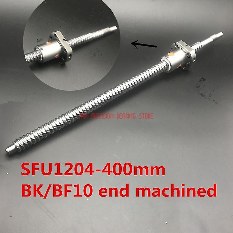 Axk Cnc Router Parts Sfu1204 400mm Ball Screw L=400mm C7 Rolled Ballscrew With Single Ballnut For Cnc Parts Bk/bf10 Machined