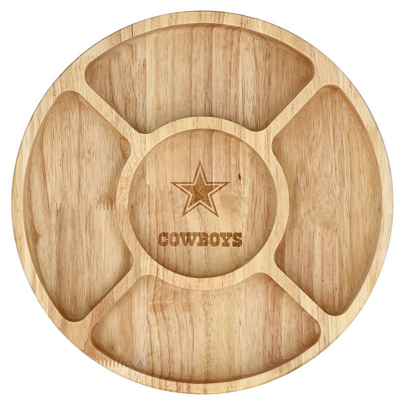 The Memory Company Dallas Cowboys Wood Chip and Dip Serving Tray