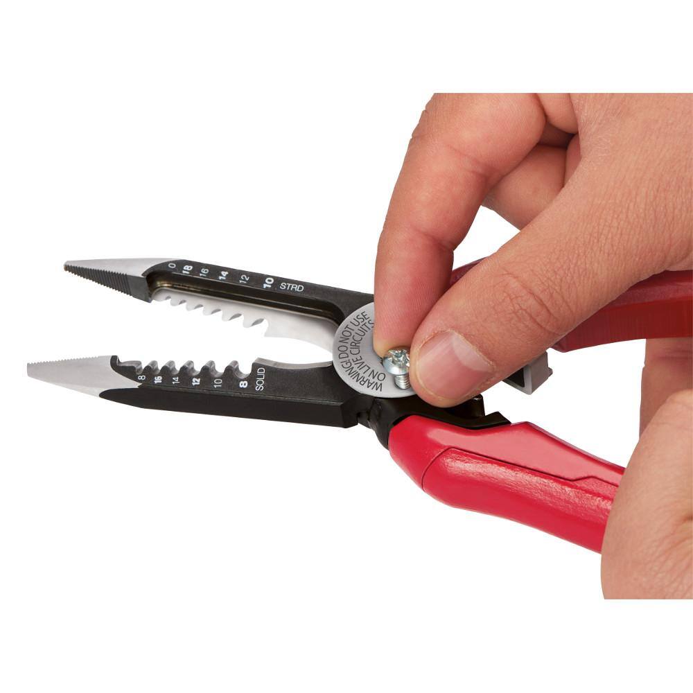 MW 7.75 in. Combination Electricians 6-in-1 Wire Strippers Pliers with Wire Strippers (2-Piece) 48-22-3079-48-22-6109