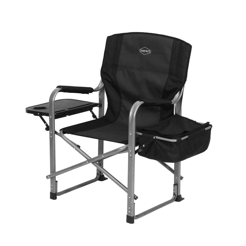 Kamp-Rite Outdoor Camp Folding Director's Chair with Table Cooler and Opener KAMPCC119