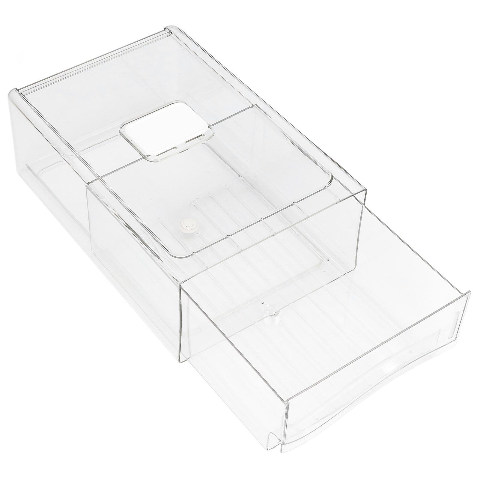 Fridge Containers Food Grade Transparent Pantry Storage Bin Stackable Classification Storage Drawer Type Organizing Binsl