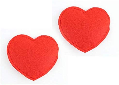 Imperial Cat Red Felt Heart Catnip Toy， Pack of 2