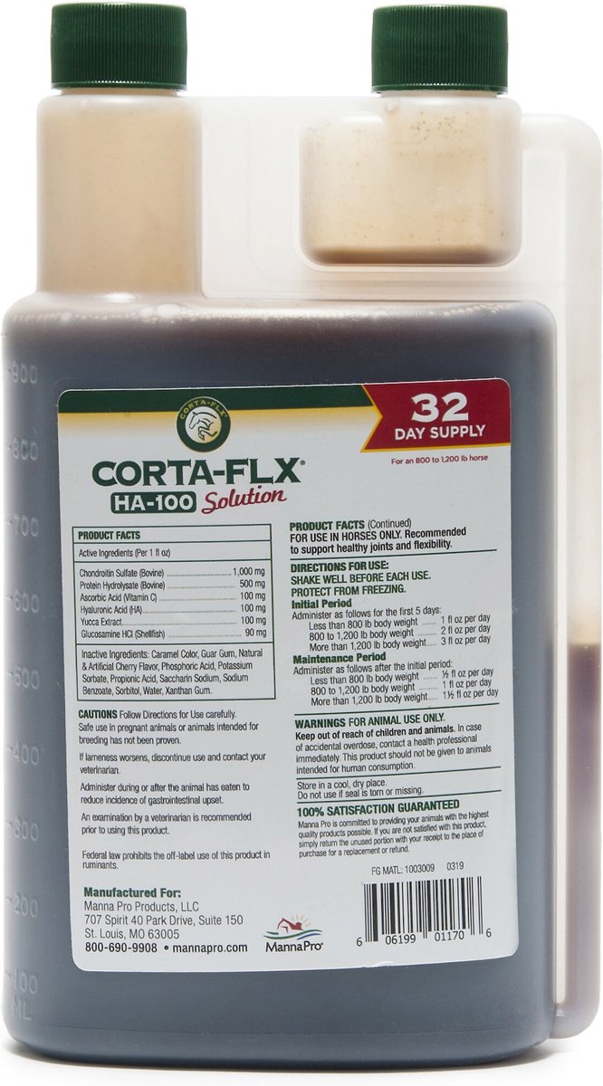 Corta-Flx  HA-100 Solution Horse Supplement， 32-oz bottle