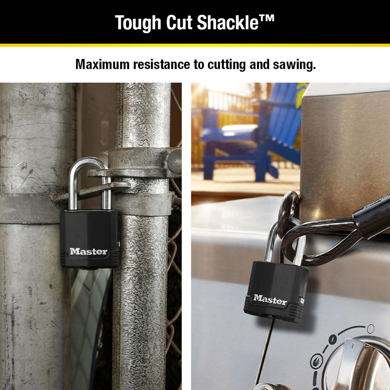 Master Lock Magnum 1-7/8 in. H X 1-3/16 in. W X 1-3/4 in. L Laminated Steel Ball Bearing Locking Pad