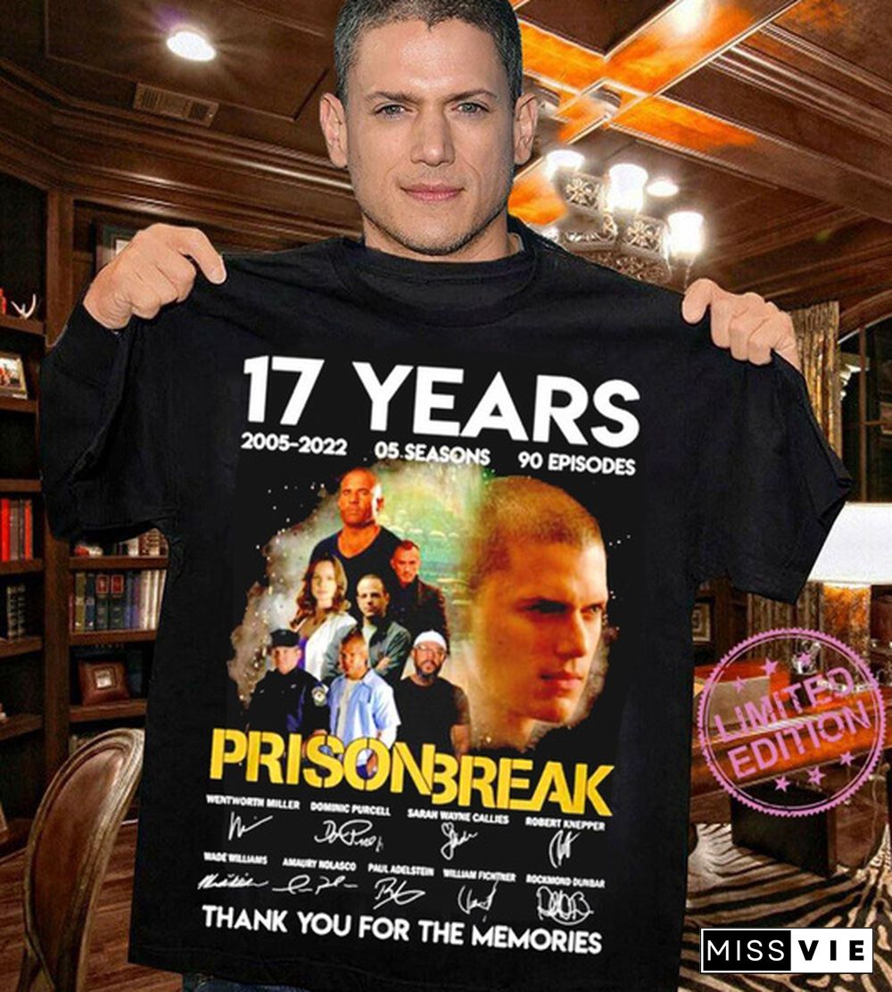 Prison Break 17 Years Thank You for The Memories Signatures Shirt