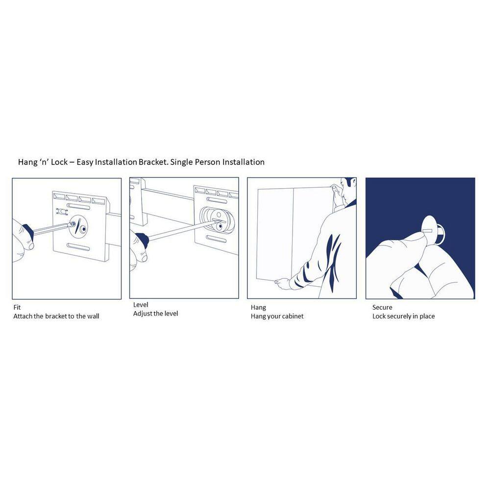 Croydex 48 in. W x 30 in. H x 5-14 in. D Frameless Tri-View Surface-Mount Medicine Cabinet with Easy Hang System in White WC102622YW