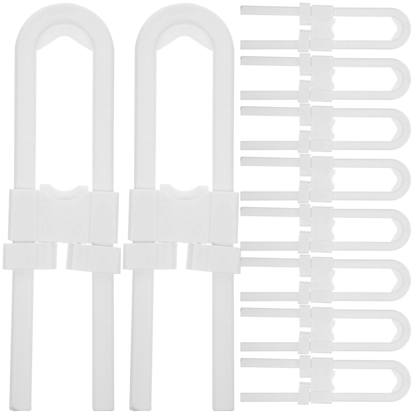 12pcs Baby Proofing Cabinet Locks U-shaped Child Safety Latches For Drawers Refrigerator