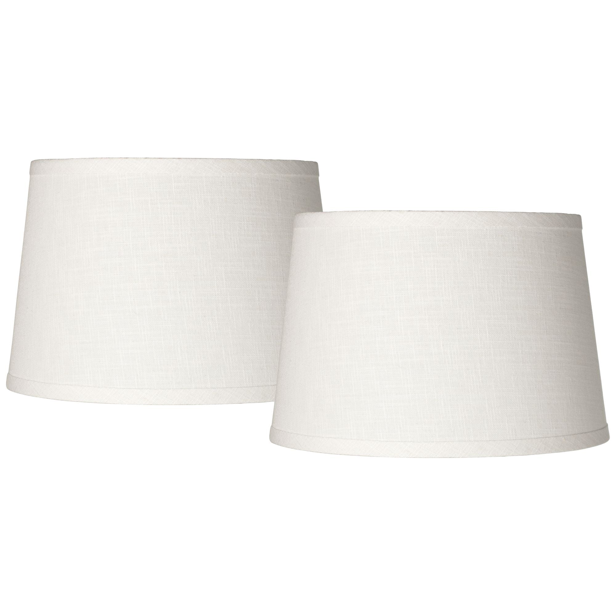 Brentwood White Drum Lamp Shades Set of 2 Modern Hardback 10x12x8 - Spider