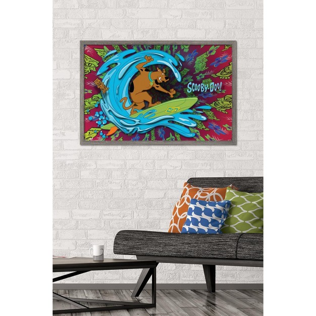 Trends International Scooby doo Surf Framed Wall Poster Prints