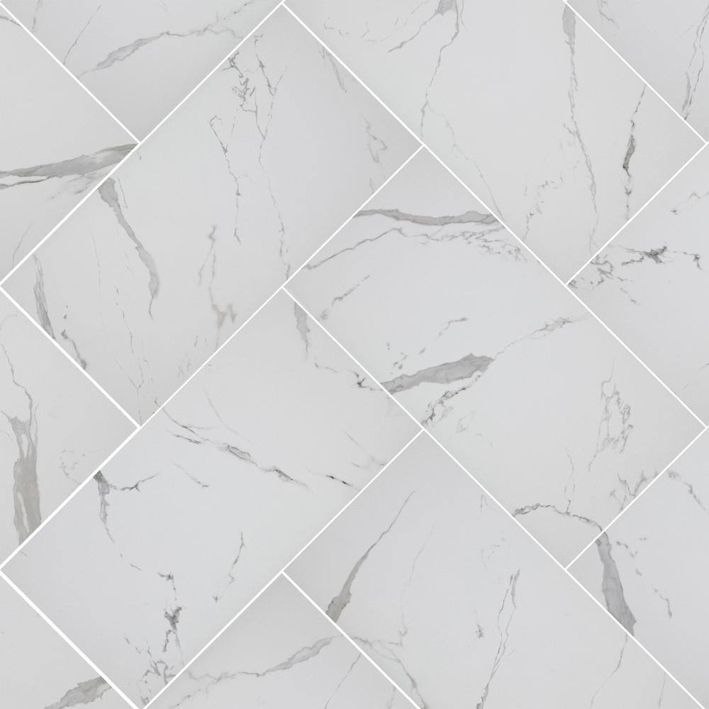 Florida Tile Home Collection Carrara Matte Rectified 12 in. x 24 in. Porcelain Floor and Wall Tile (13.3 sq. ft. case) CHDEAJ0212X24