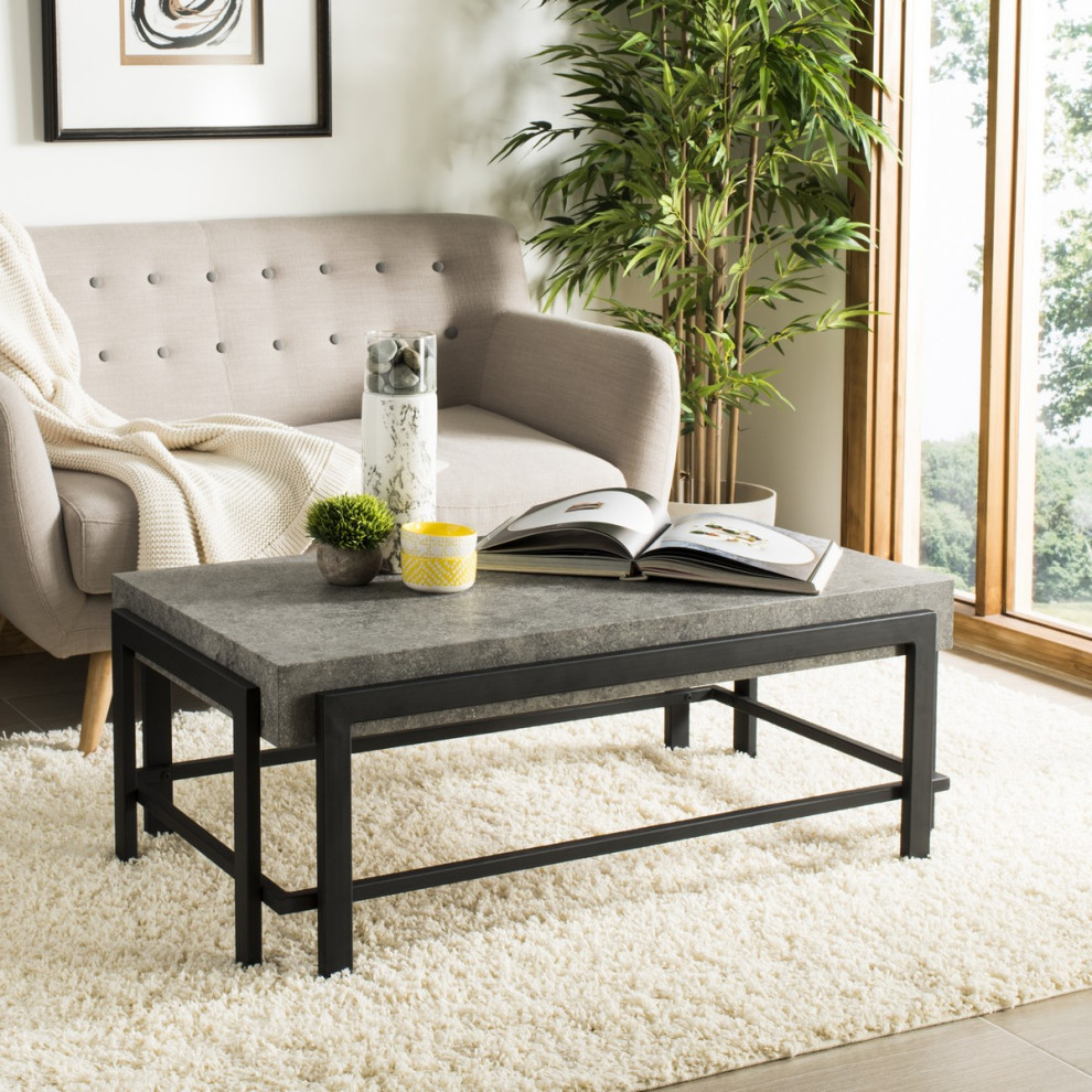 River Rectangular Contemporary Coffee Table Dark Grey/ Black   Modern   Coffee Tables   by Virgil Stanis Design  Houzz