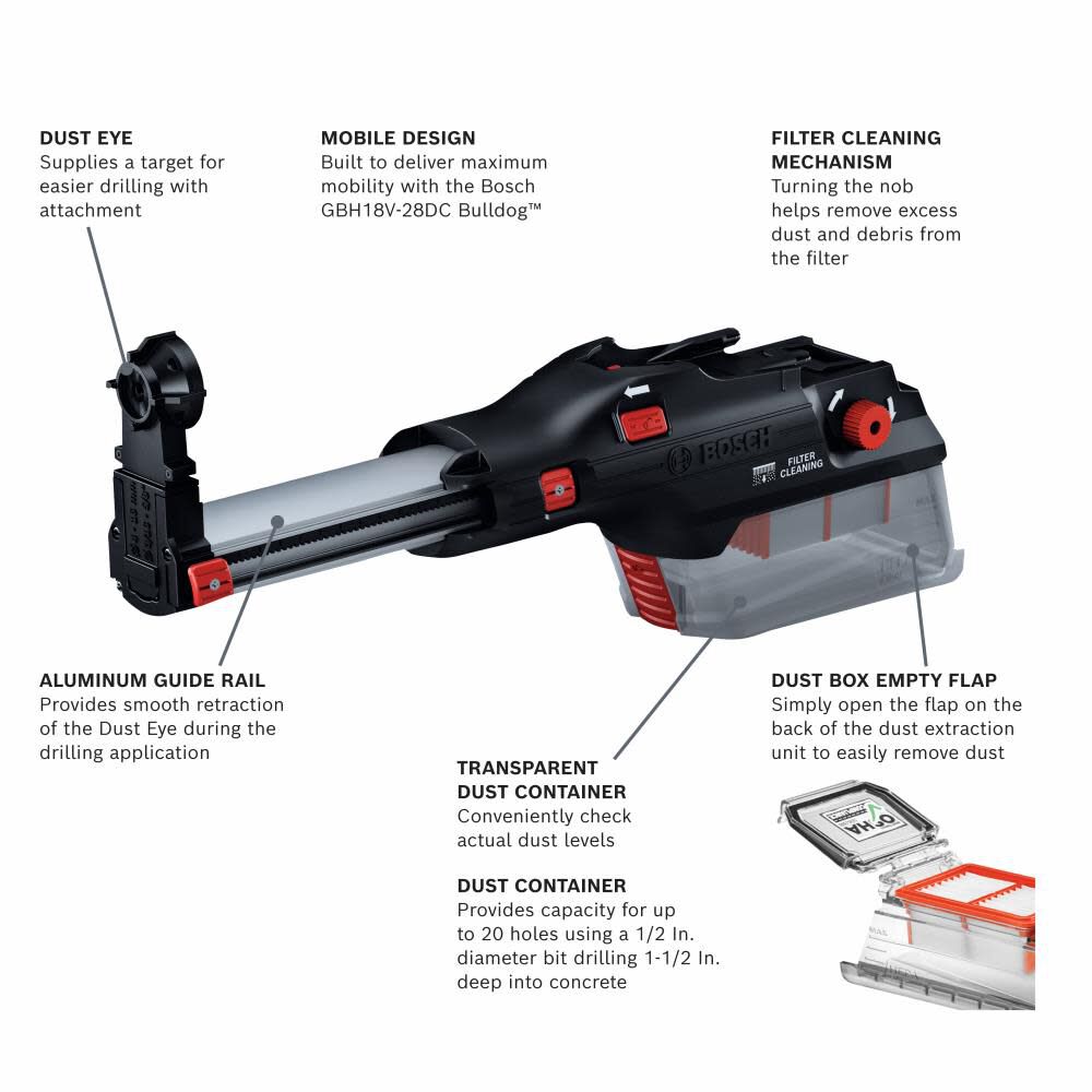 Bosch SDS plus Dust Collection Attachment GDE28D from Bosch