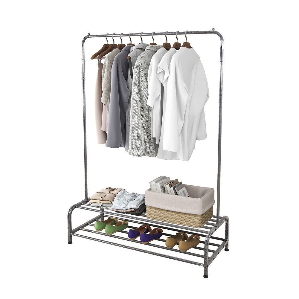 Siavonce Clothing Garment Rack with Shelves