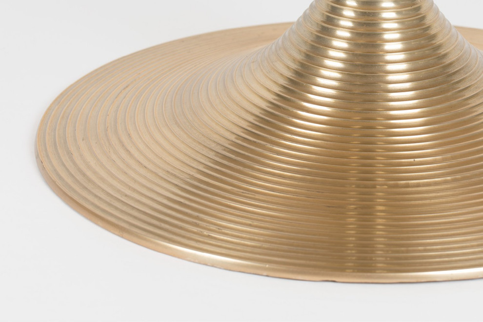 Gold Round Pedestal Coffee Table  Bold Monkey Hypnotising   Midcentury   Coffee Tables   by Luxury Furnitures  Houzz