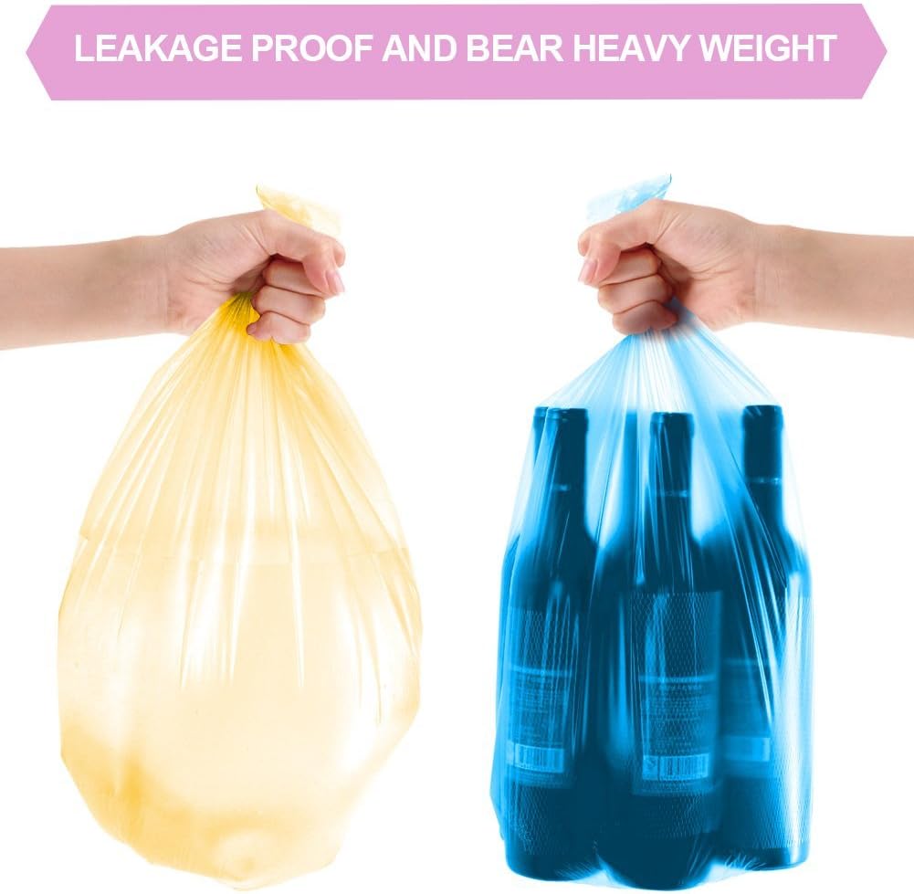 Small Trash Bag, 2.6 Gallon Garbage Bags FORID Bathroom Trash can Liners for Bedroom Home Kitchen 150 Counts 5 Color