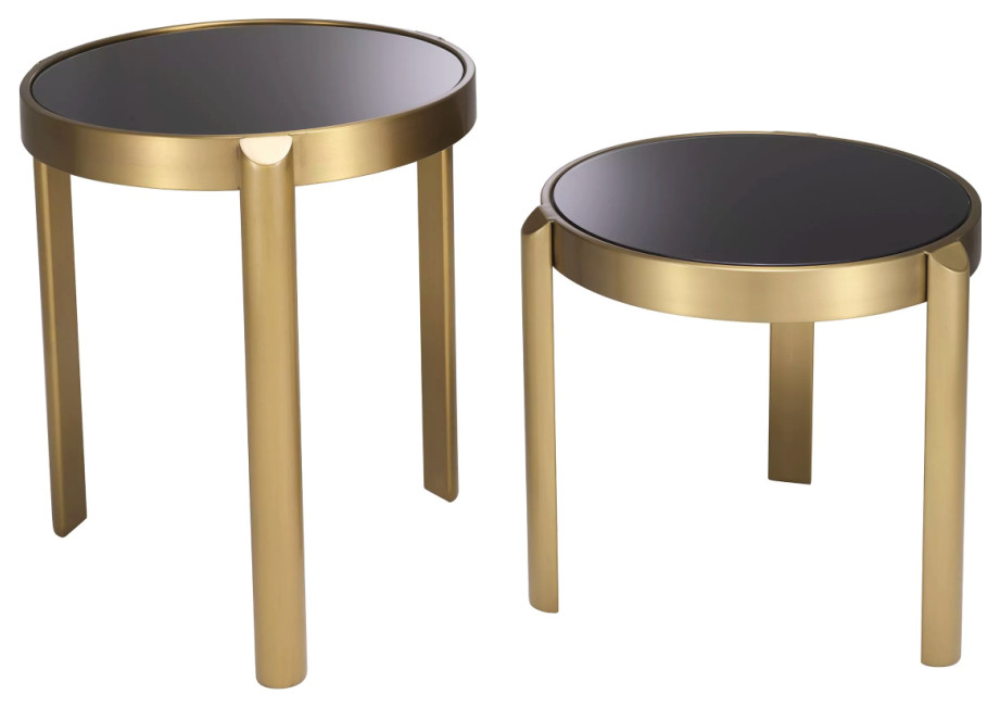 Modern Classic Nested Side Tables  Set of 2  Eichholtz Buena   Contemporary   Coffee Table Sets   by Oroa   Distinctive Furniture  Houzz