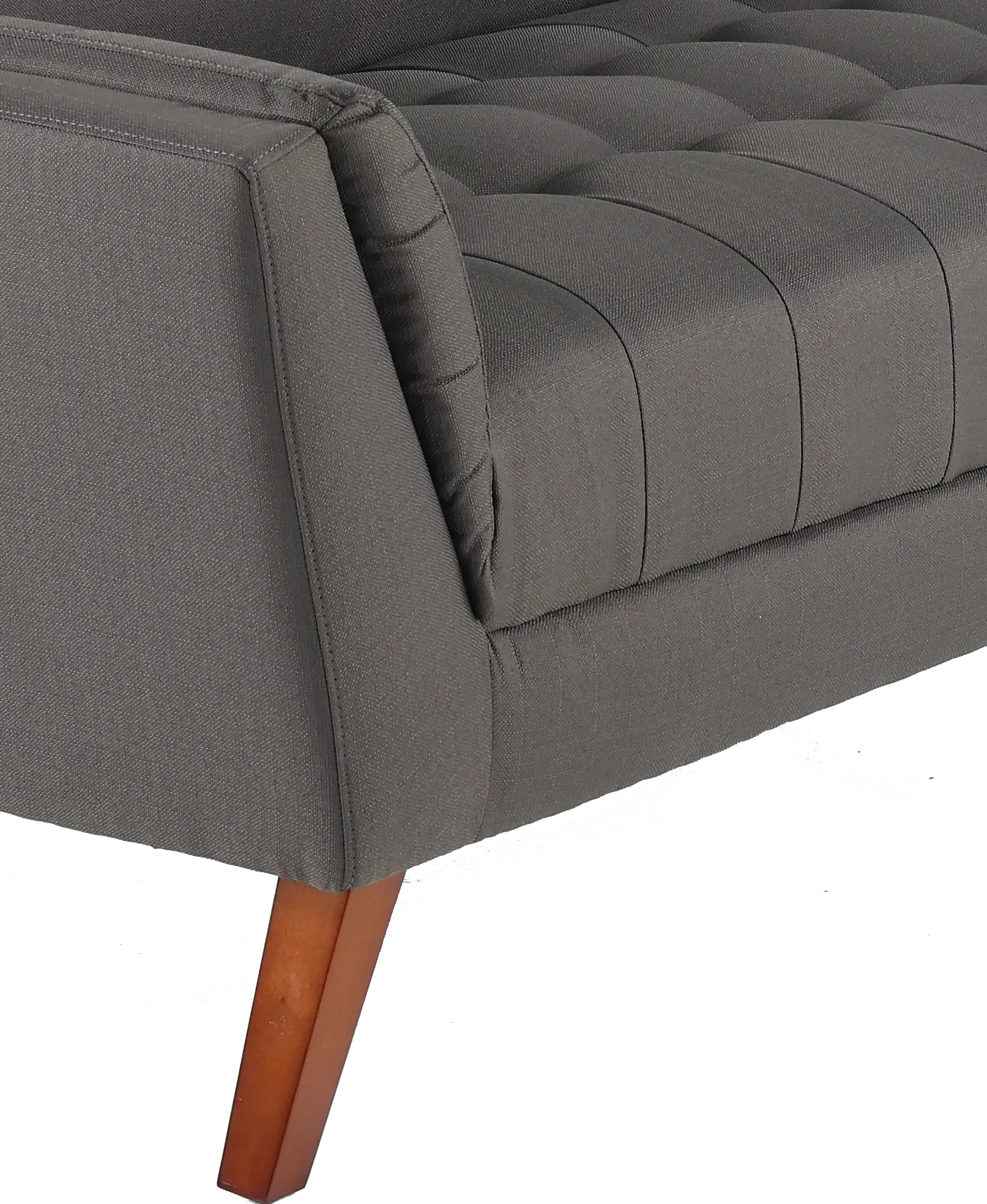 Celeste Mid-Century Modern Gray Loveseat