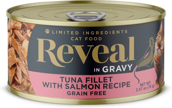 Reveal Natural Grain-Free Tuna with Salmon in Gravy Flavored Wet Cat Food