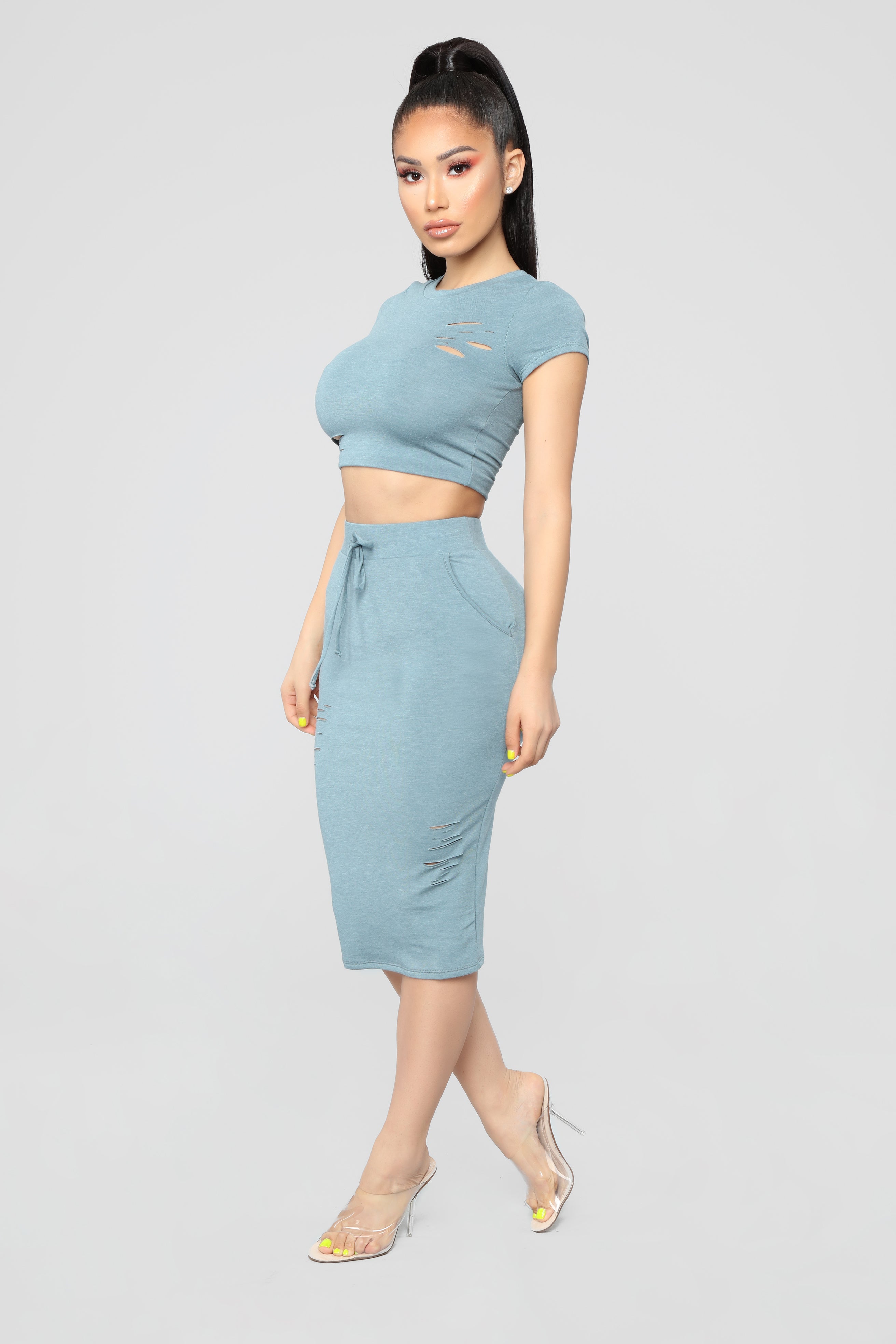 Casual Lover Skirt - Cyan