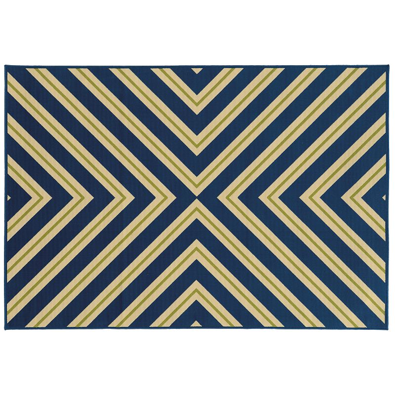 StyleHaven River Geometric Diamond Indoor Outdoor Rug