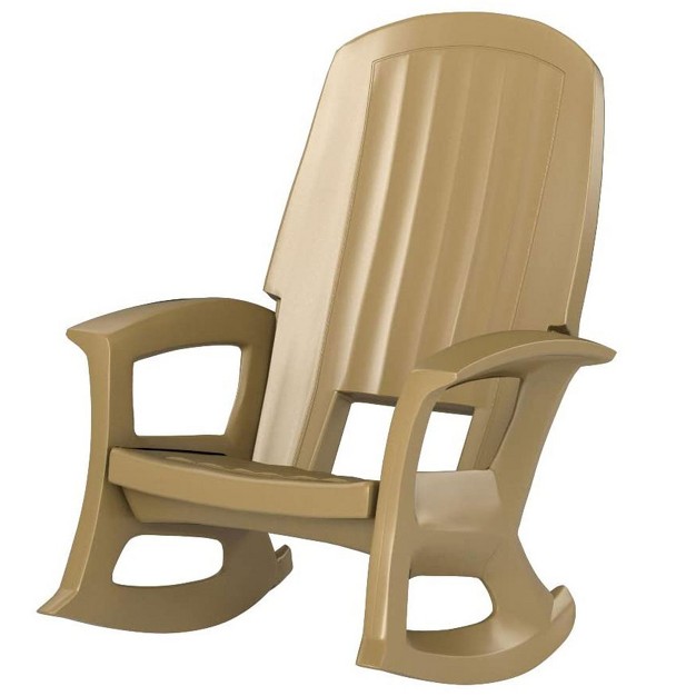 Semco Rockaway Heavy duty Outdoor Rocking Chair W low Maintenance All weather Porch Rocker amp Easy Assembly For Deck And Patio Taupe 4 Pack