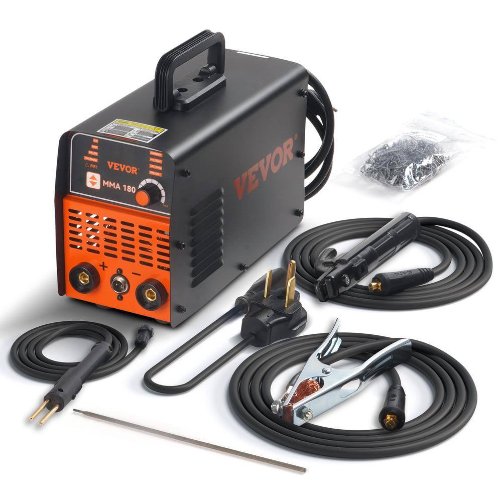 VEVOR 180Amp 110220V Stick Welder Plastic ARC Welding Machine 16.1 x 10.4 x 13.2 in. w Hot Start Anti-Stick for Car Repair BSHYTJBHY180ARDYMV5