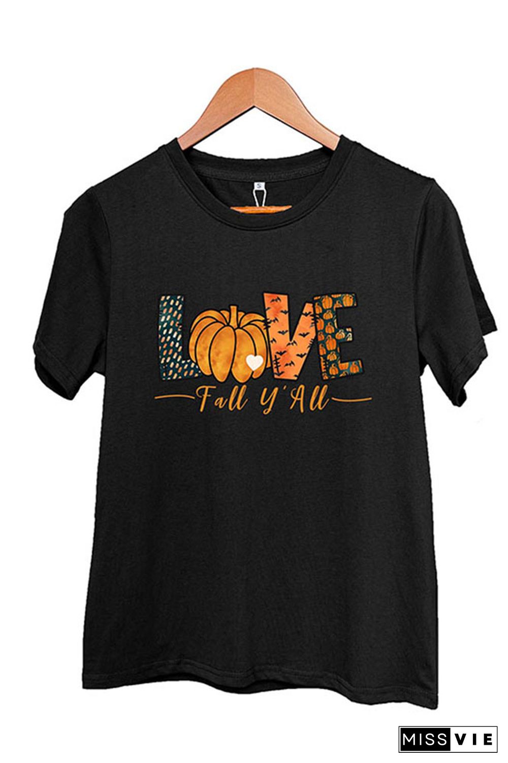 Pumpkin Fall Y'all Shirts Women Graphic Tees Wholesale