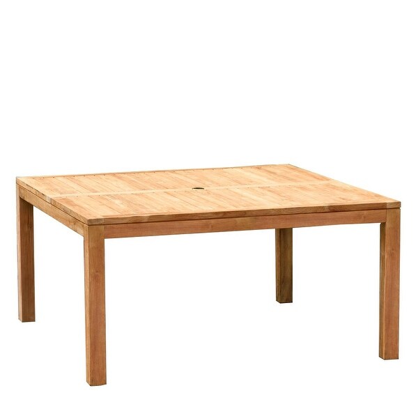 Amazonia Brown Square Teak Wood Outdoor Dining Table